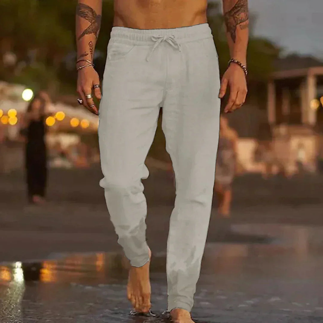 PANTALONS DE PLAGE EN LIN POUR HOMMES