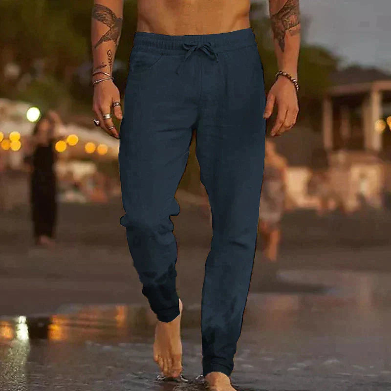 PANTALONS DE PLAGE EN LIN POUR HOMMES