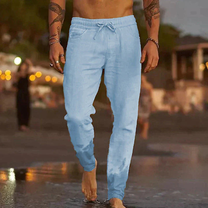 PANTALONS DE PLAGE EN LIN POUR HOMMES