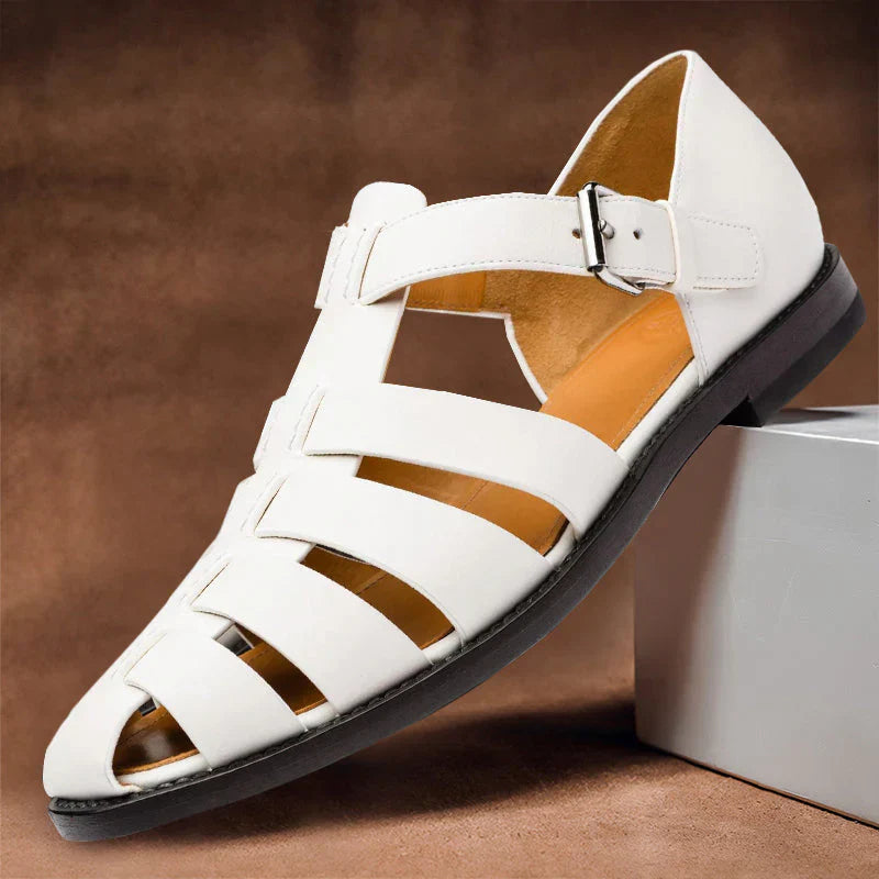 Blaise™ | Sandales en cuir — confort maîtrisé, allure soignée