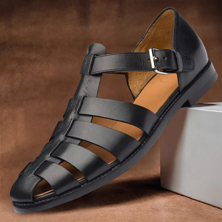 Blaise™ | Sandales en cuir — confort maîtrisé, allure soignée