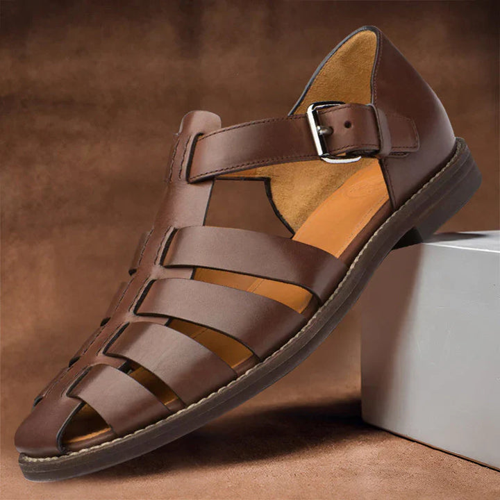 Blaise™ | Sandales en cuir — confort maîtrisé, allure soignée