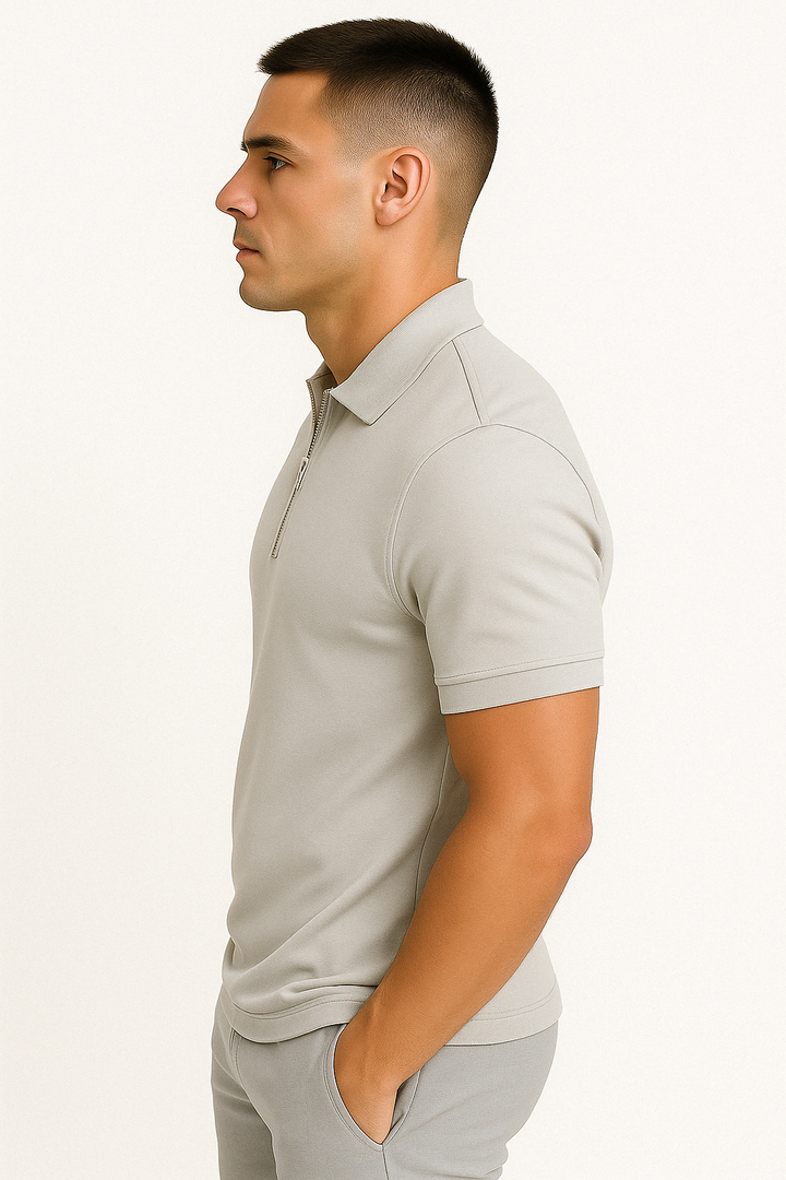 GREGORIO | POLO MODERNE AVEC ZIP MI-HAUT