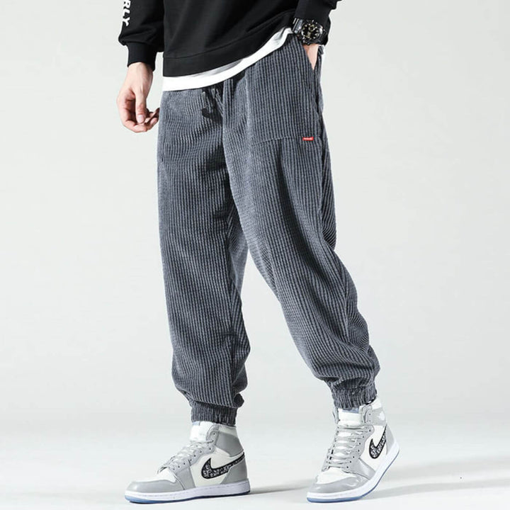 PANTALON DE JOGGING EN VELOURS CÔTELÉ POUR HOMME