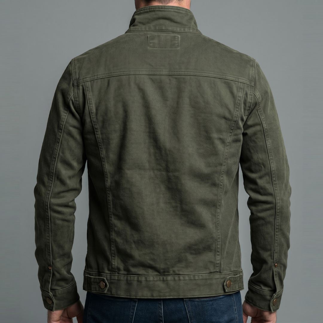 LOUIS | Veste en coton vintage à fermeture zippée