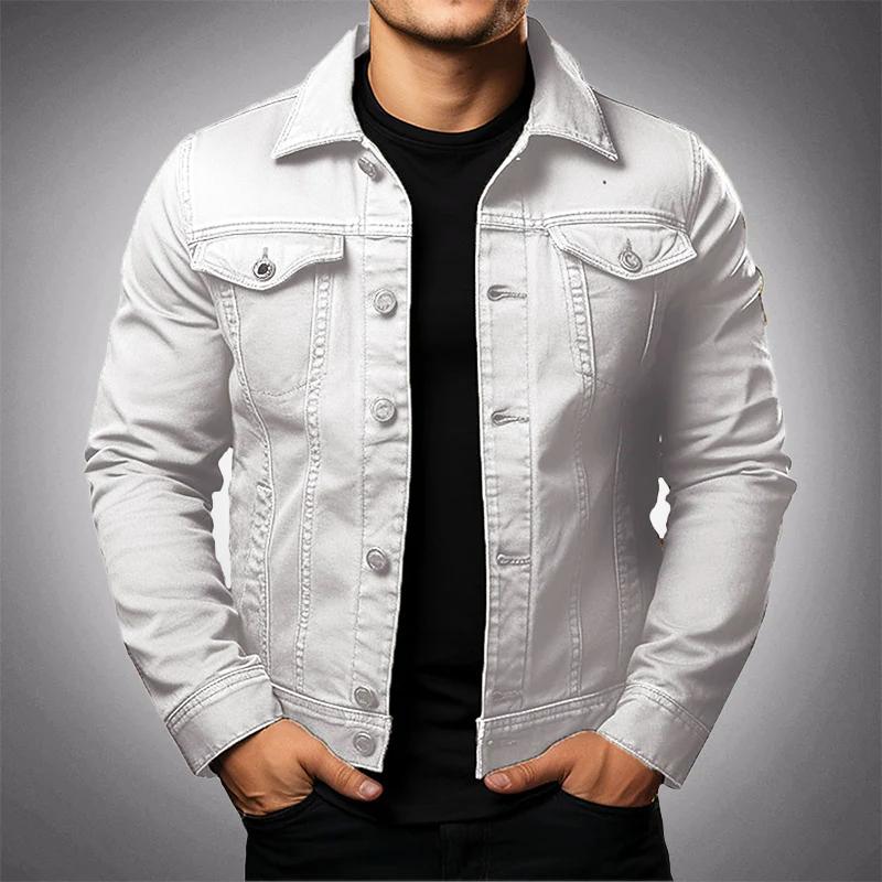 DANIEL | Veste trucker en coton peigné — coupe ajustée