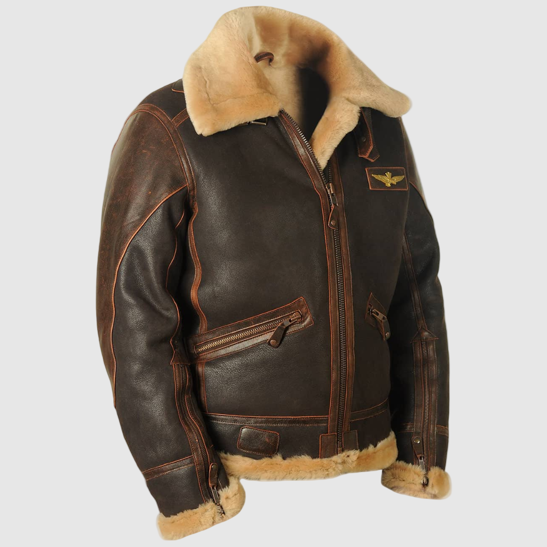 VESTE AVIATEUR CLASSIQUE POUR HOMME
