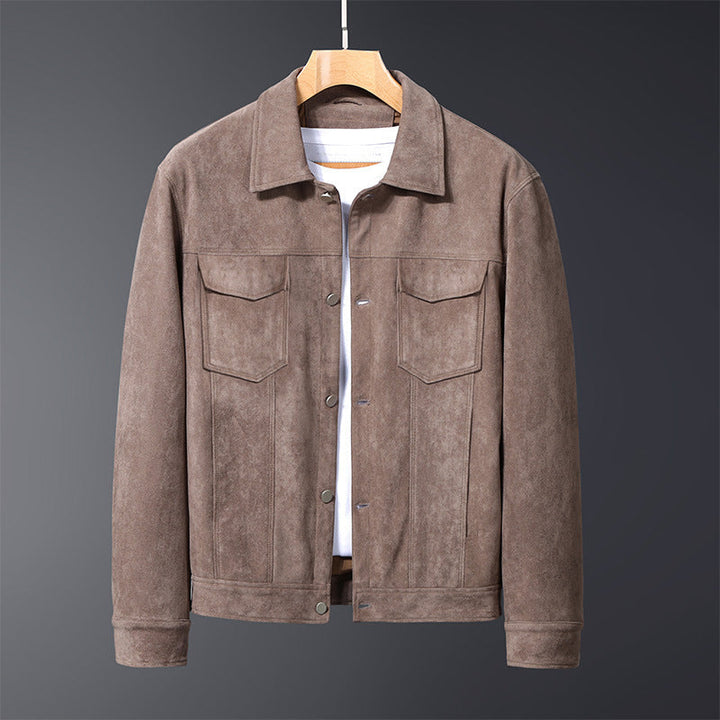 RAYMOND | Veste trucker en daim — double poche poitrine