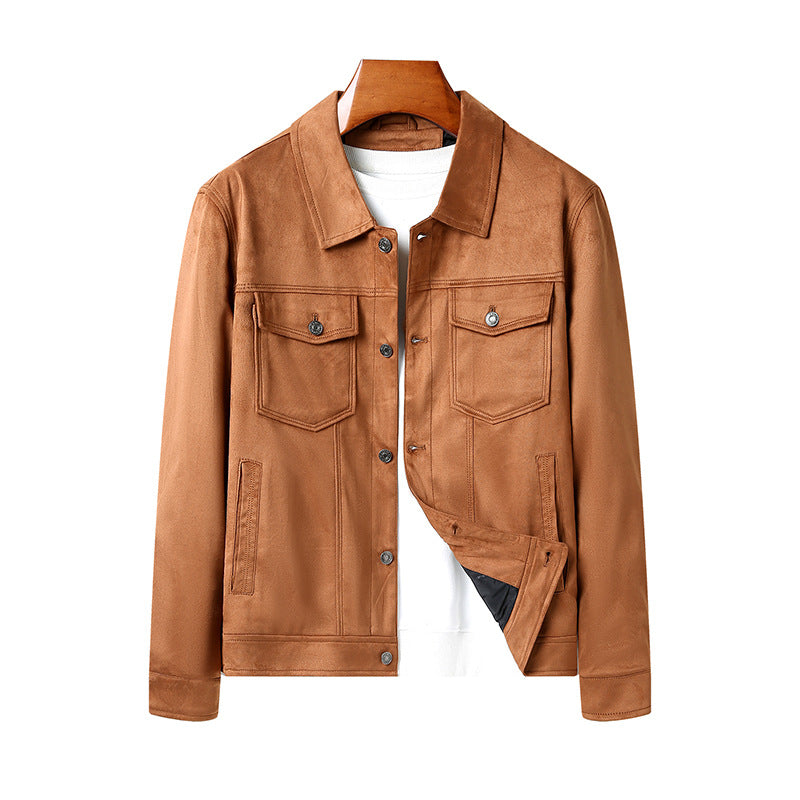 RAYMOND | Veste trucker en daim — double poche poitrine