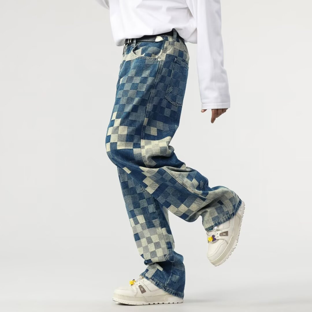JEAN EN DENIM EFFET PIXEL POUR HOMME