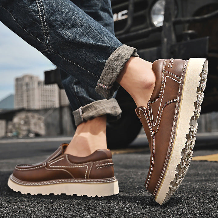 MOCASSINS EN CUIR DE VACHETTE POUR HOMME