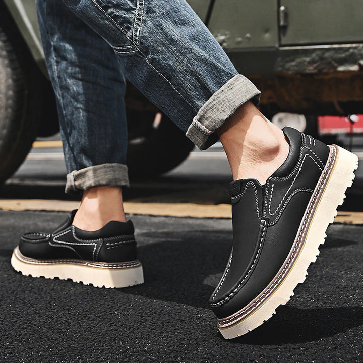 MOCASSINS EN CUIR DE VACHETTE POUR HOMME