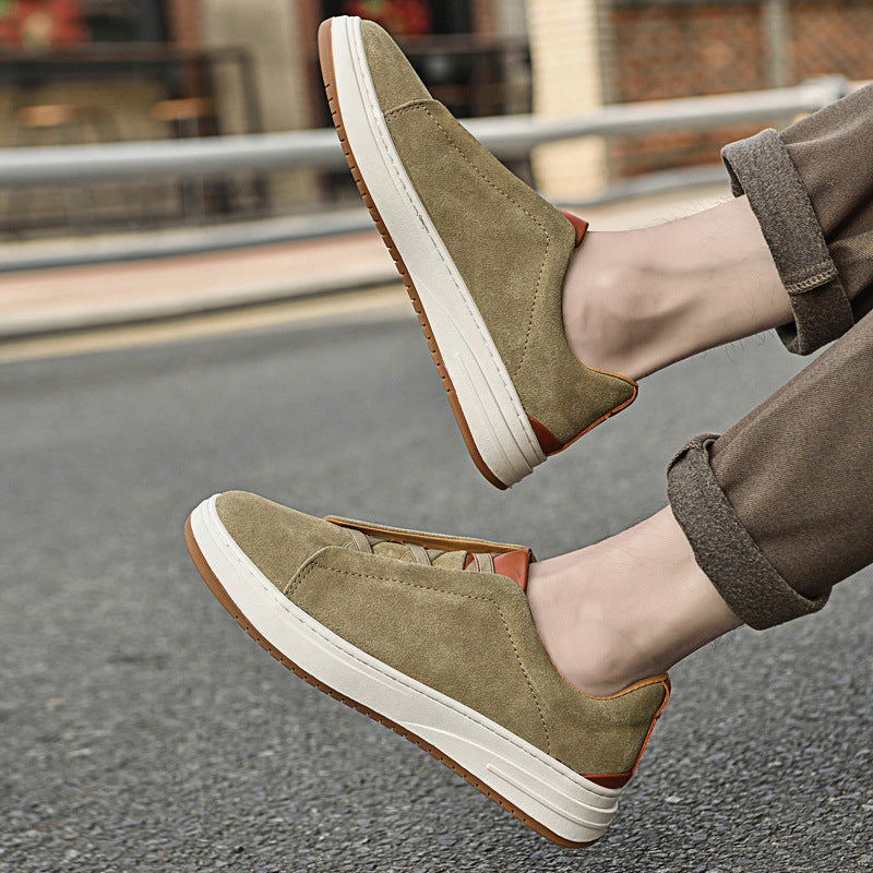CHAUSSURES SANS LACETS EN DAIM POUR HOMME