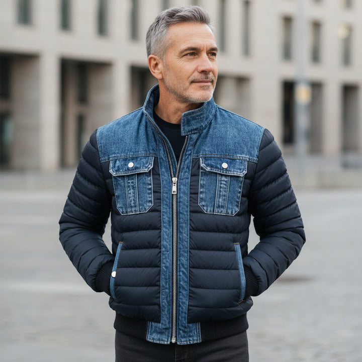 VESTE EN DENIM REMBOURRÉE HYBRIDE POUR HOMME