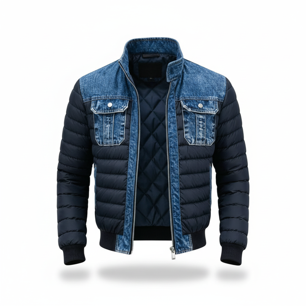 VESTE EN DENIM REMBOURRÉE HYBRIDE POUR HOMME