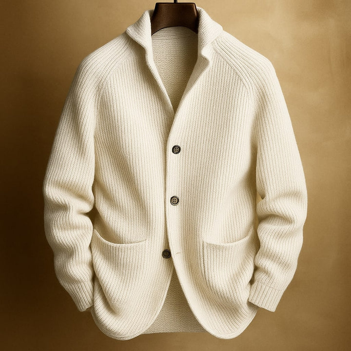 BLAZER EN MAILLE CÔTELÉE POUR HOMME