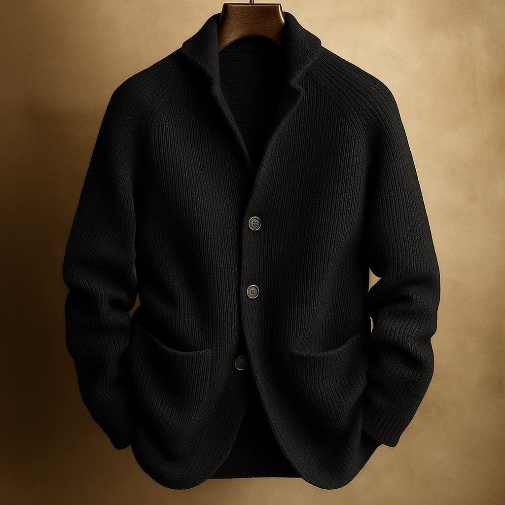 BLAZER EN MAILLE CÔTELÉE POUR HOMME
