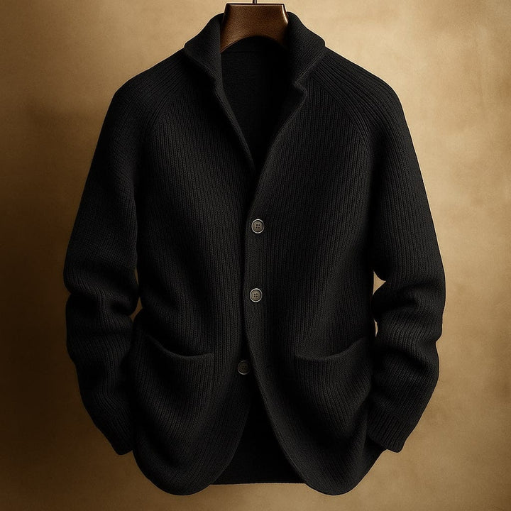 BLAZER EN MAILLE CÔTELÉE POUR HOMME
