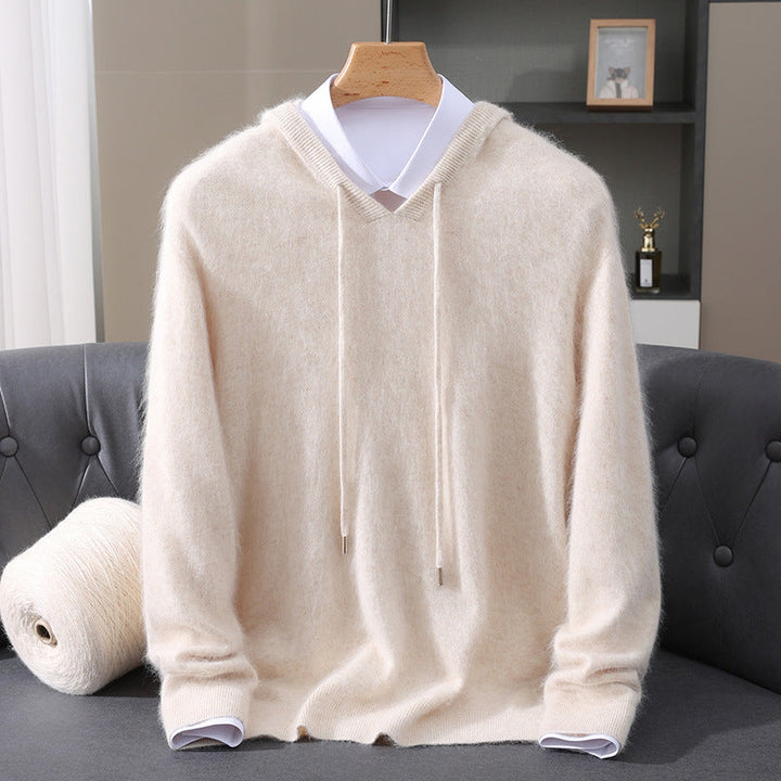 SWEAT À CAPUCHE EN LAINE MÉLANGÉE POUR HOMME