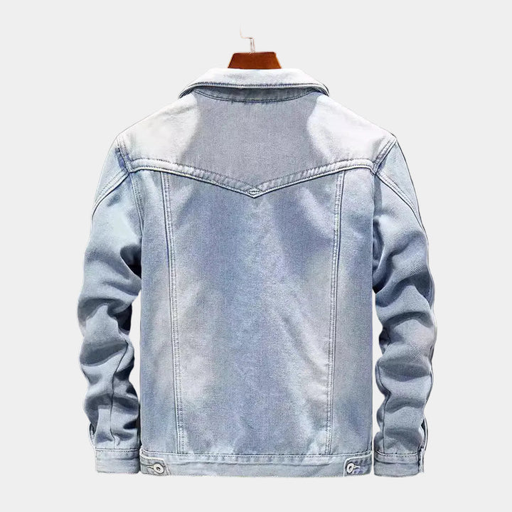 Giacca Denim con Interno in Pile Termico