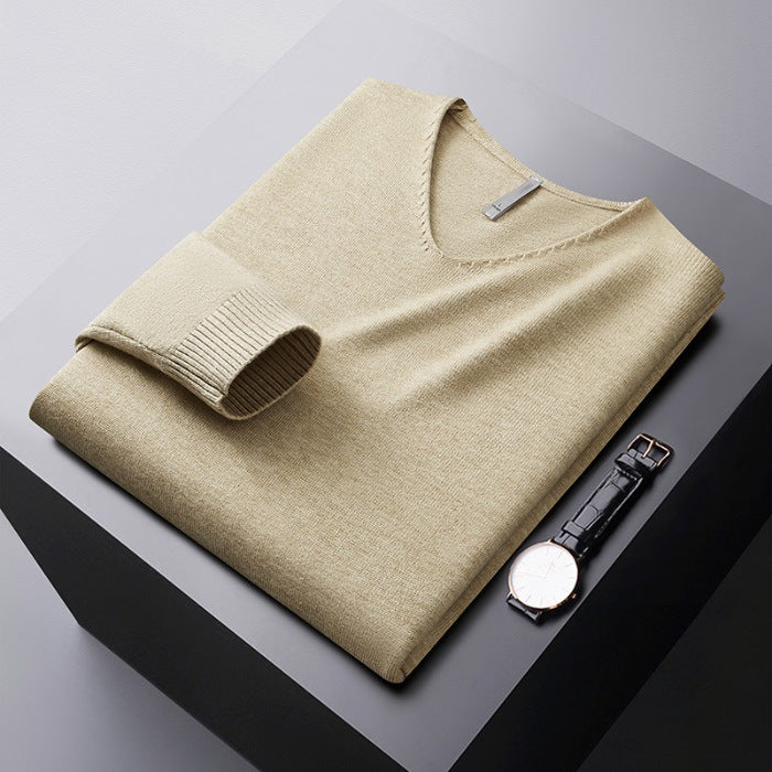 PULL EN V EN FIBRES NOBLES POUR HOMME