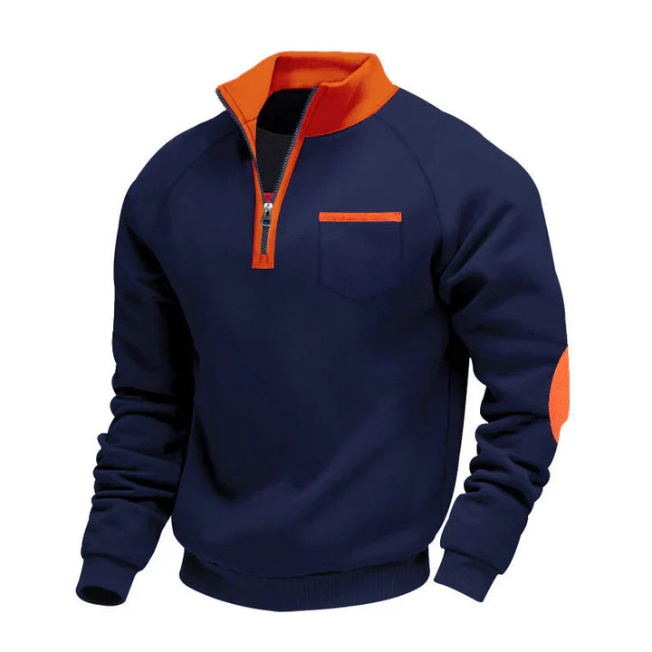 PULL À COL MONTANT ET FERMETURE ÉCLAIR POUR HOMME