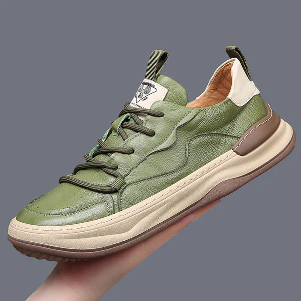 High-Sole Leather Shoes