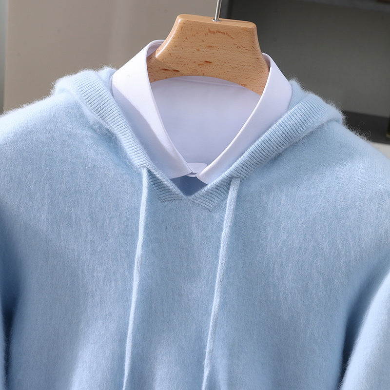 SWEAT À CAPUCHE EN LAINE MÉLANGÉE POUR HOMME