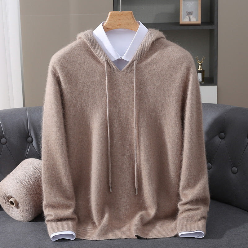 SWEAT À CAPUCHE EN LAINE MÉLANGÉE POUR HOMME