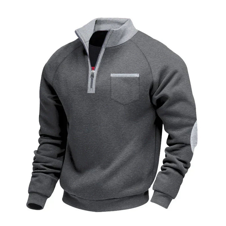 PULL À COL MONTANT ET FERMETURE ÉCLAIR POUR HOMME