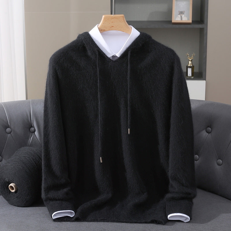 SWEAT À CAPUCHE EN LAINE MÉLANGÉE POUR HOMME