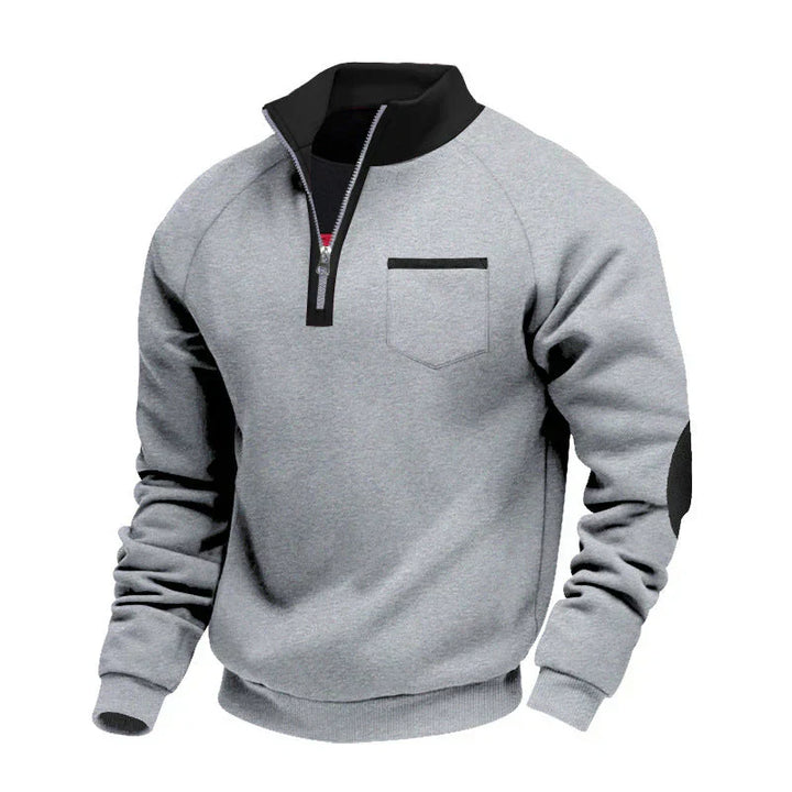 PULL À COL MONTANT ET FERMETURE ÉCLAIR POUR HOMME