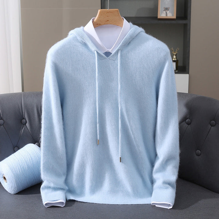 SWEAT À CAPUCHE EN LAINE MÉLANGÉE POUR HOMME