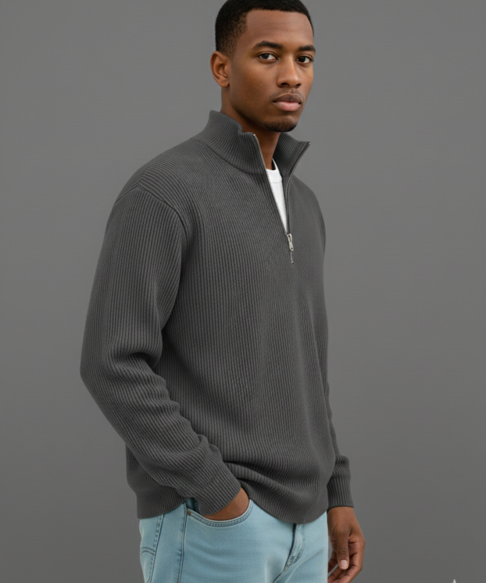 PULL DEMI-ZIP POUR HOMME