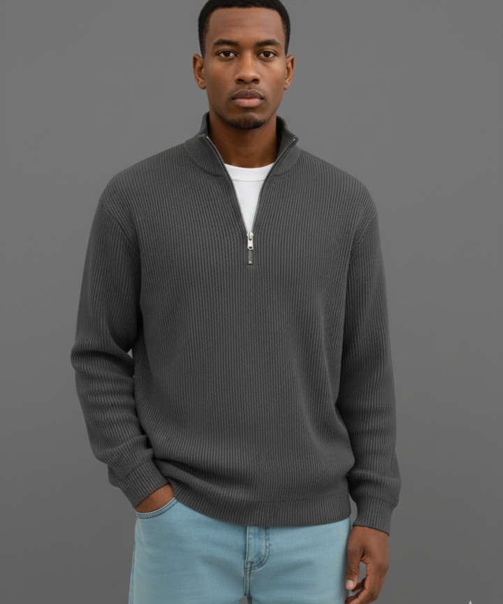 PULL DEMI-ZIP POUR HOMME
