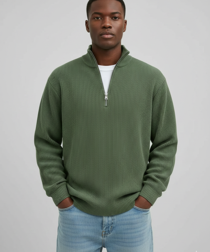 PULL ZIPPÉ CHALEUR LÉGÈRE POUR HOMMES
