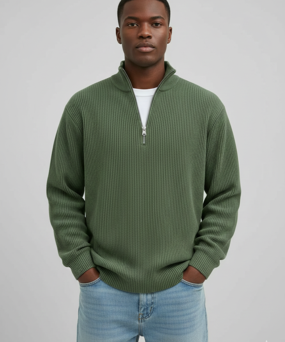 PULL DEMI-ZIP POUR HOMME