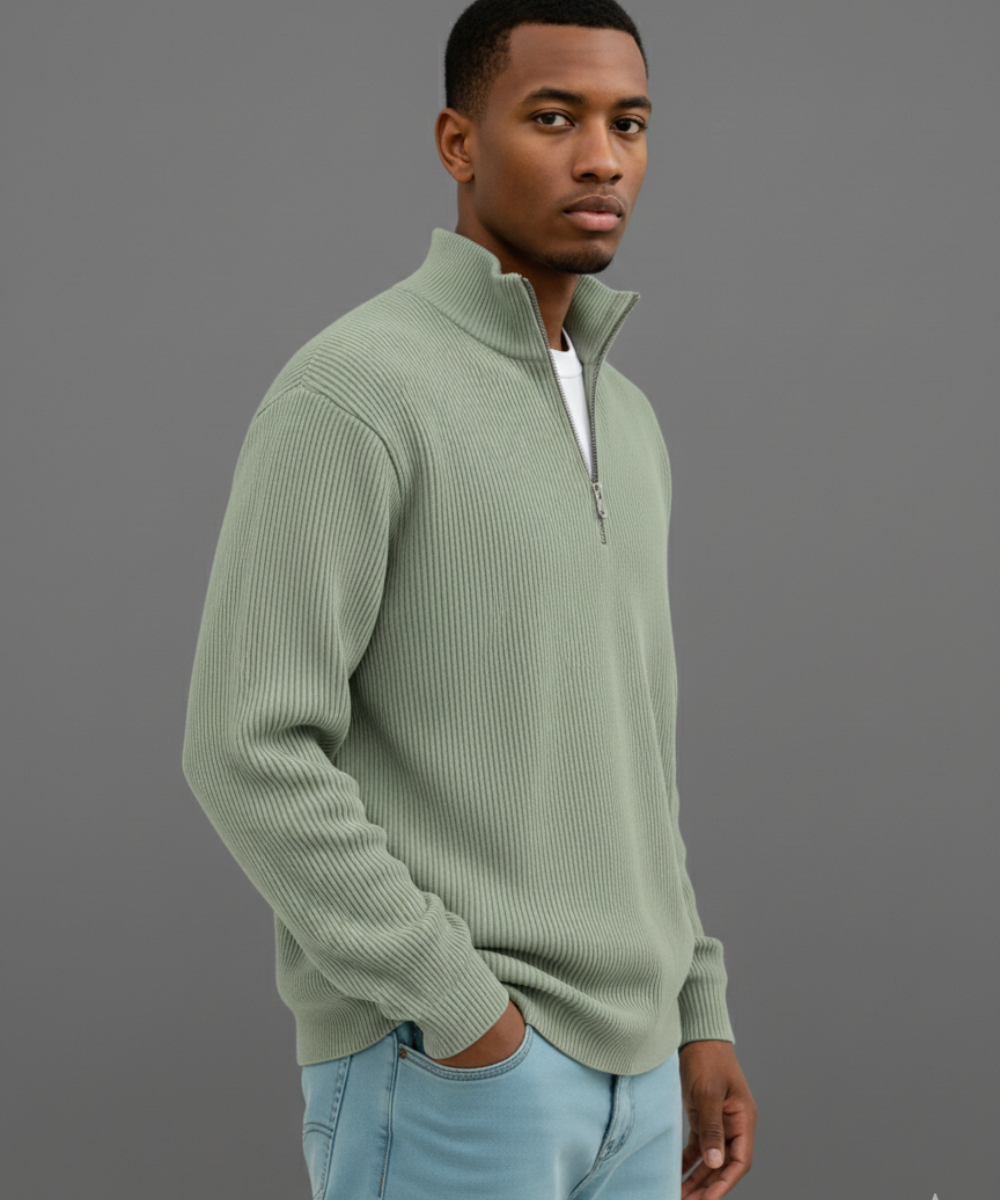 PULL DEMI-ZIP POUR HOMME