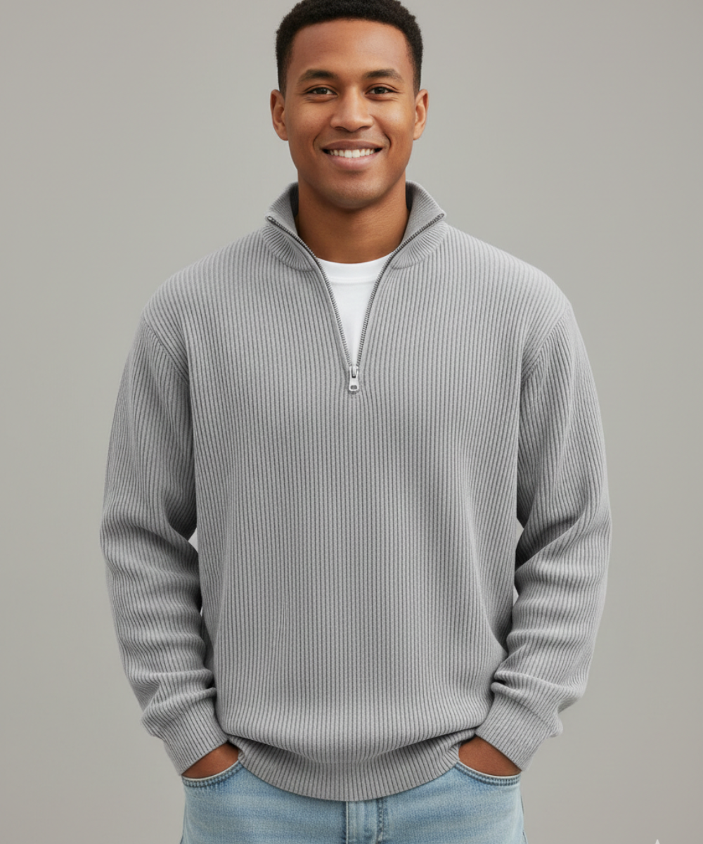 PULL DEMI-ZIP POUR HOMME