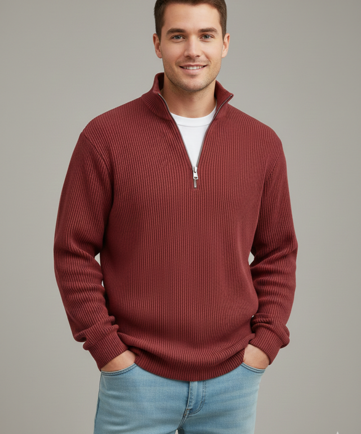 PULL DEMI-ZIP POUR HOMME