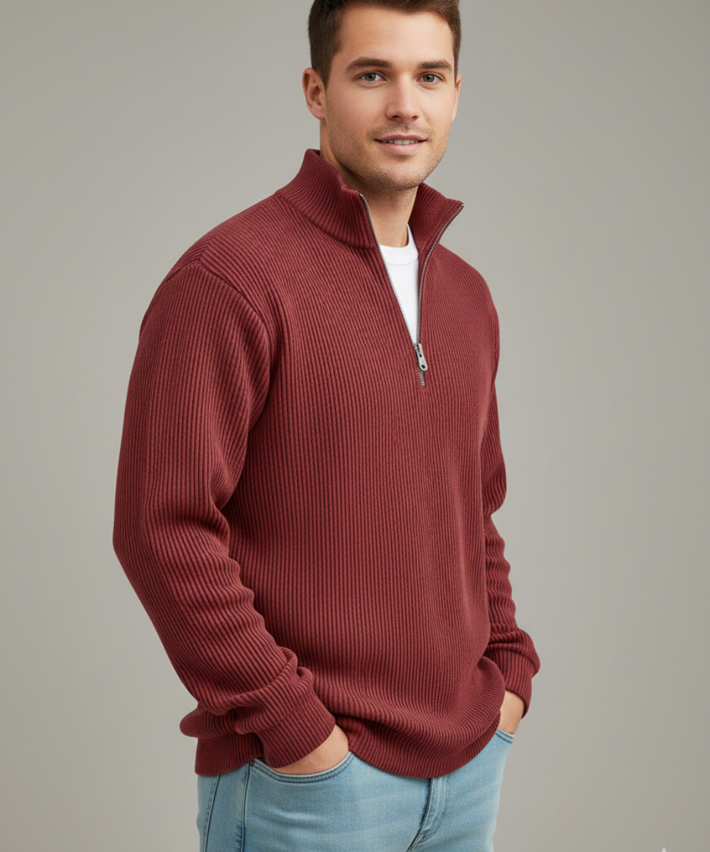 PULL DEMI-ZIP POUR HOMME