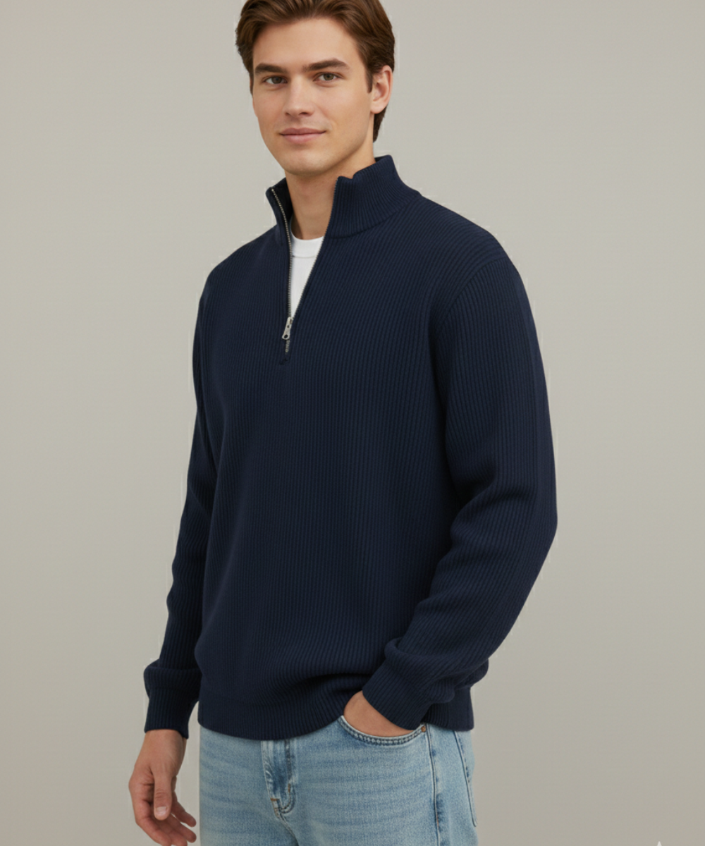 PULL DEMI-ZIP POUR HOMME