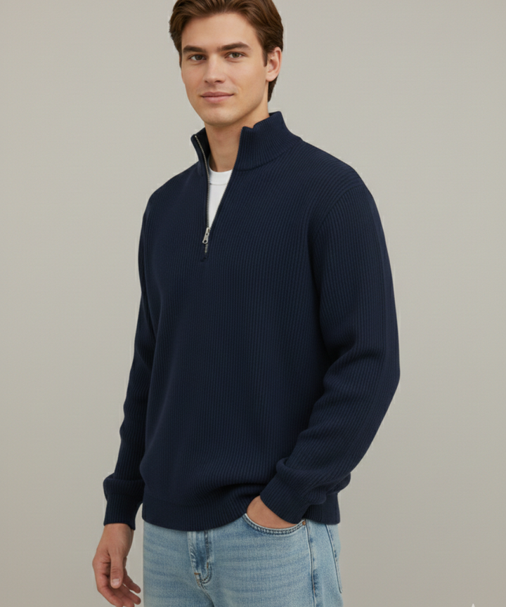 PULL DEMI-ZIP POUR HOMME