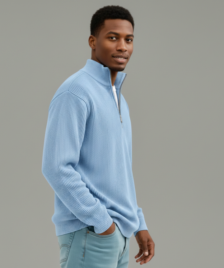 PULL ZIPPÉ CHALEUR LÉGÈRE POUR HOMMES