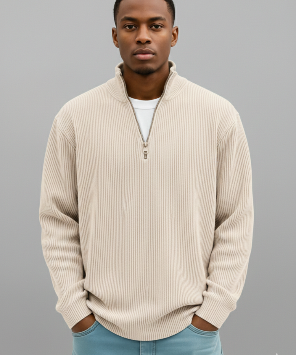 PULL DEMI-ZIP POUR HOMME