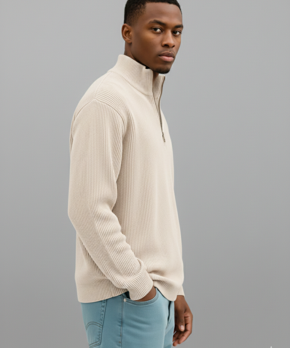 PULL DEMI-ZIP POUR HOMME