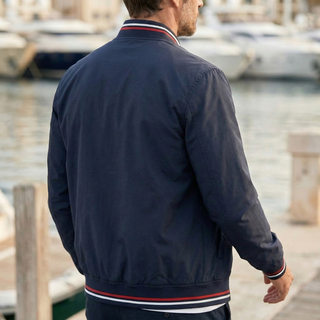 DIDIER | Blouson teddy en microfibre — bords contrastés