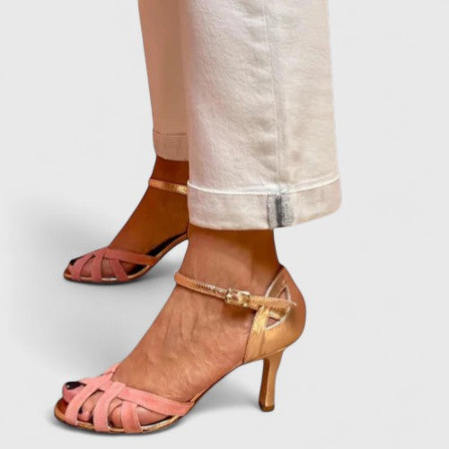 Alice | Talons raffinés en cuir métallisé à maintien doux