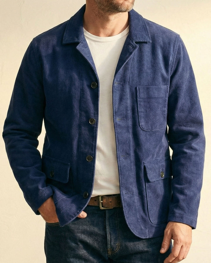 MARCEL | Veste chore en velours côtelé — trois poches plaquées