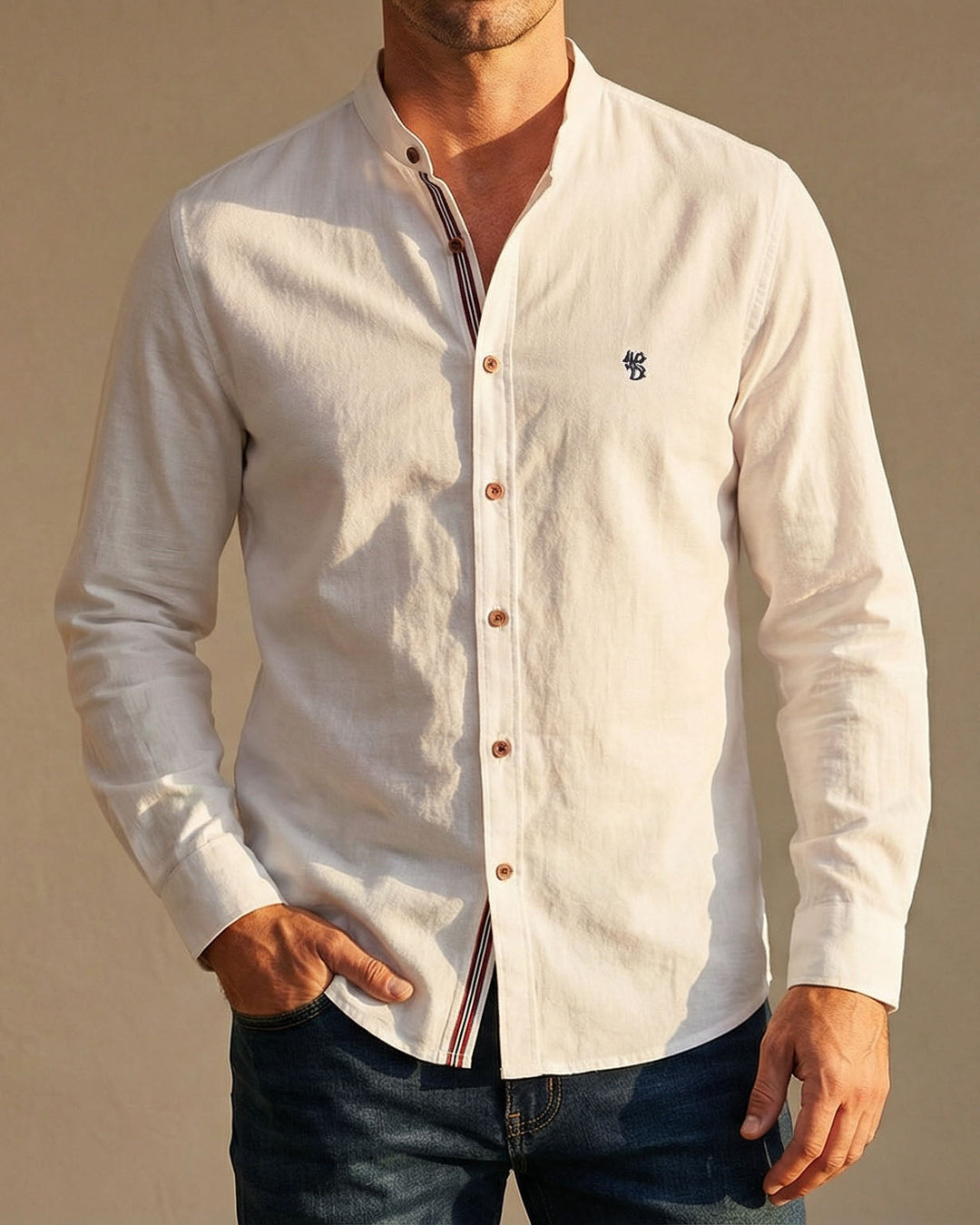 CHEMISE À COL OFFICIER POUR HOMME